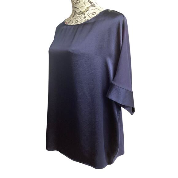 Chicos silk blend relax dollman sleeve size 3 (XL) navy - Picture 1 of 7